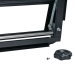 Westfalia louvre window slidingdoor complete, black knob right Westfalia louvre window slidingdoor complete, black knob right
