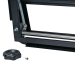 Westfalia louvre window slidingdoor complete, black knob left Westfalia louvre window slidingdoor complete, black knob left